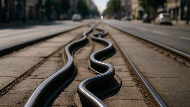 News illustration for Germany Heatwave Melts Tram
