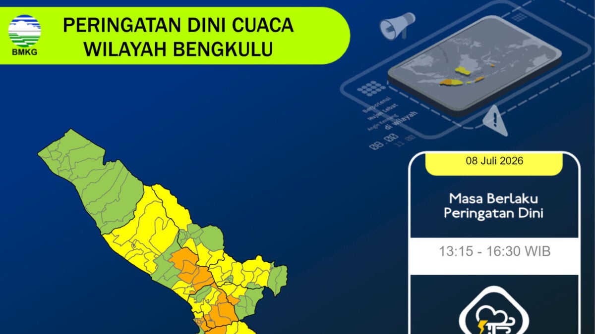 Bengkulu Extreme Weather Alert: Heavy Rain and Thunderstorms