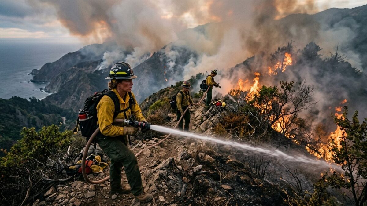 Big Sur wildfire doubles overnight as California crews battle another major blaze nearby
