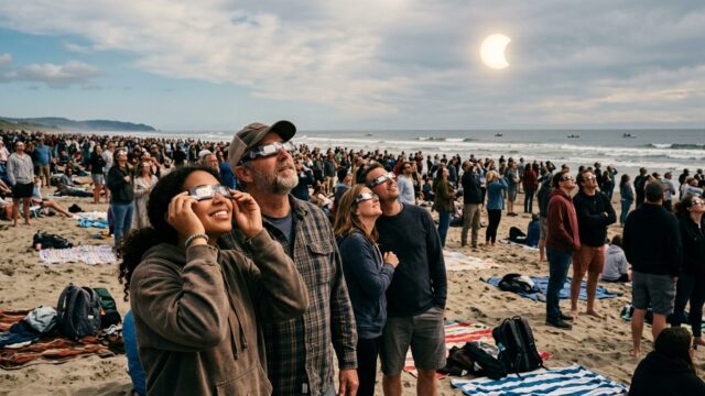 Channel Islands solar eclipse photos from rare event