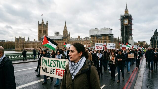 China Funding Claims Cast Shadow Over Pro-Palestinian Marches in Britain