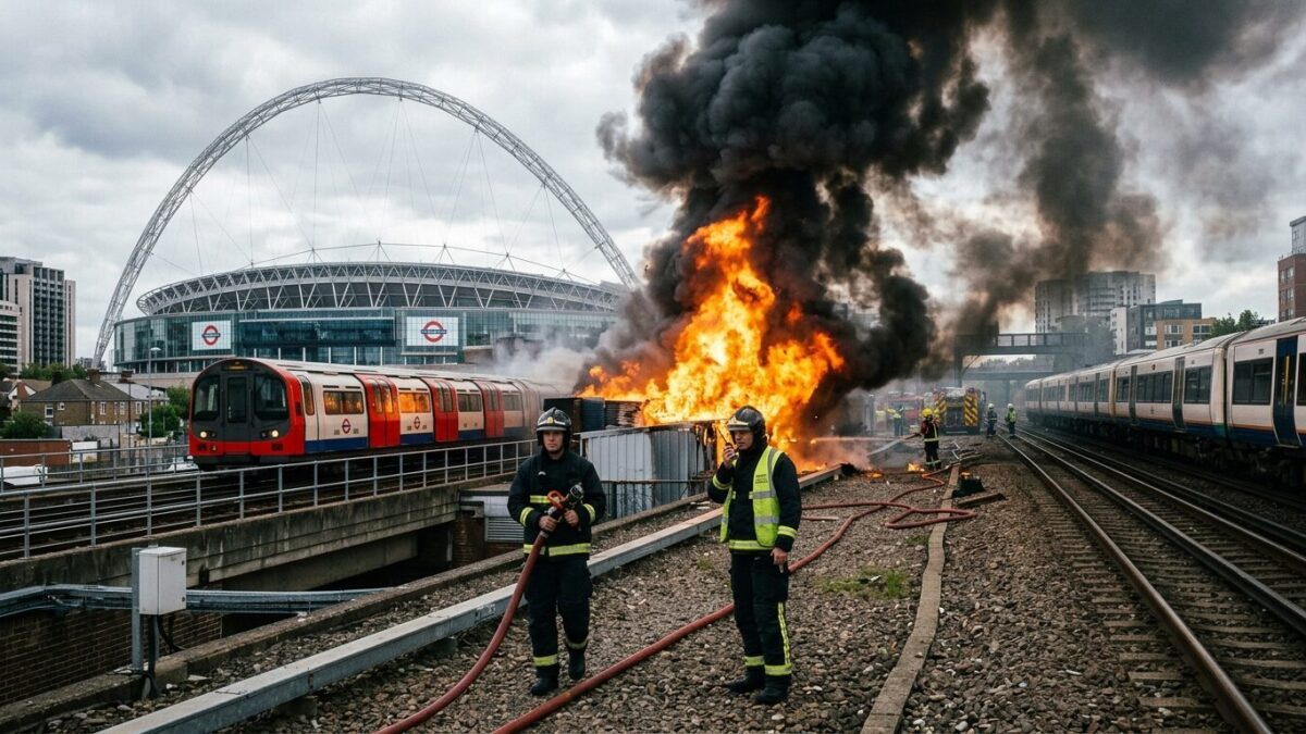 Fire Near Wembley Stadium Shuts London Tube and Rail Links, Forces Warehouse Evacuation