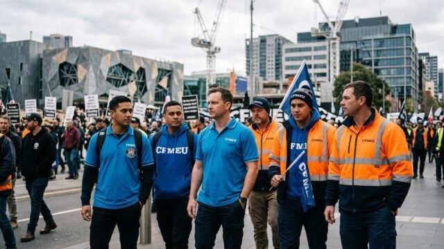 Five held after raids at CFMEU Melbourne headquarters in alleged fraud and drug probe