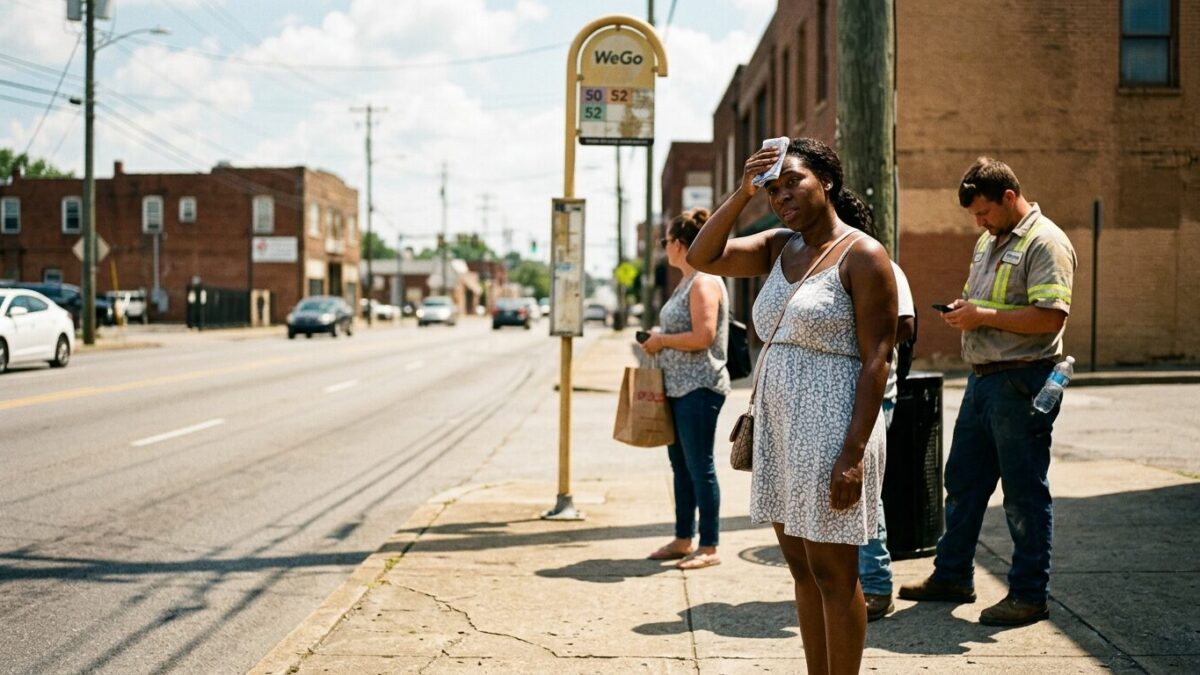 Nashville residents push back over missing bus stop seating as summer heat bites