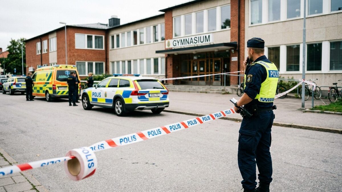 One killed, two teens injured in sword attack at Swedish high school