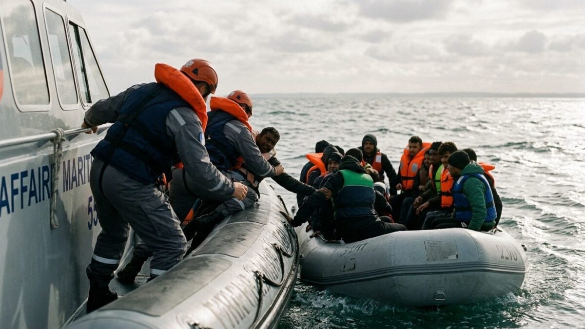 One migrant dies, 72 rescued as small boat packed with more than 110 people tries to cross Channel