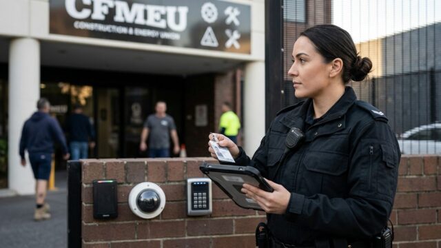 Security contractor says CFMEU-linked surveillance campaign escalated to poisoned dog, drone sightings