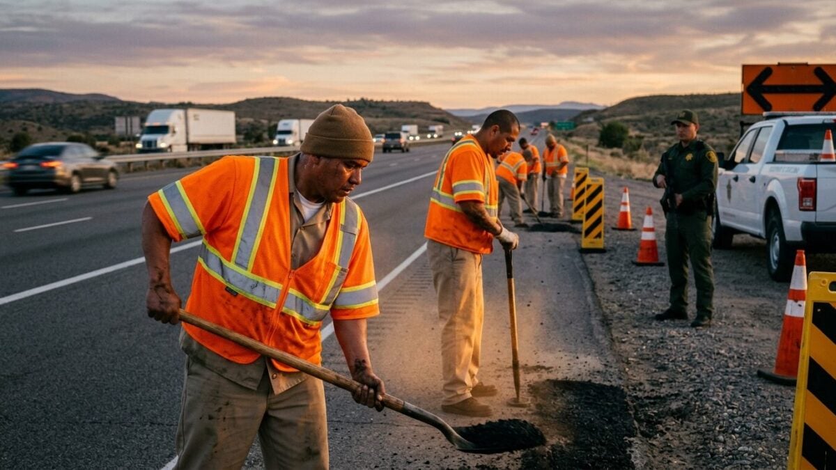 Victoria plans prison crews for roadside maintenance in bid to tackle crumbling roads