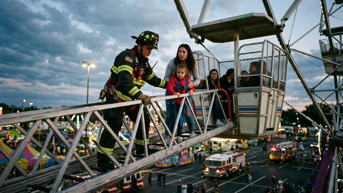 27 Riders Rescued After 3-Hour Ordeal Stuck 50 Feet Above Ground on UK Theme Park Ride