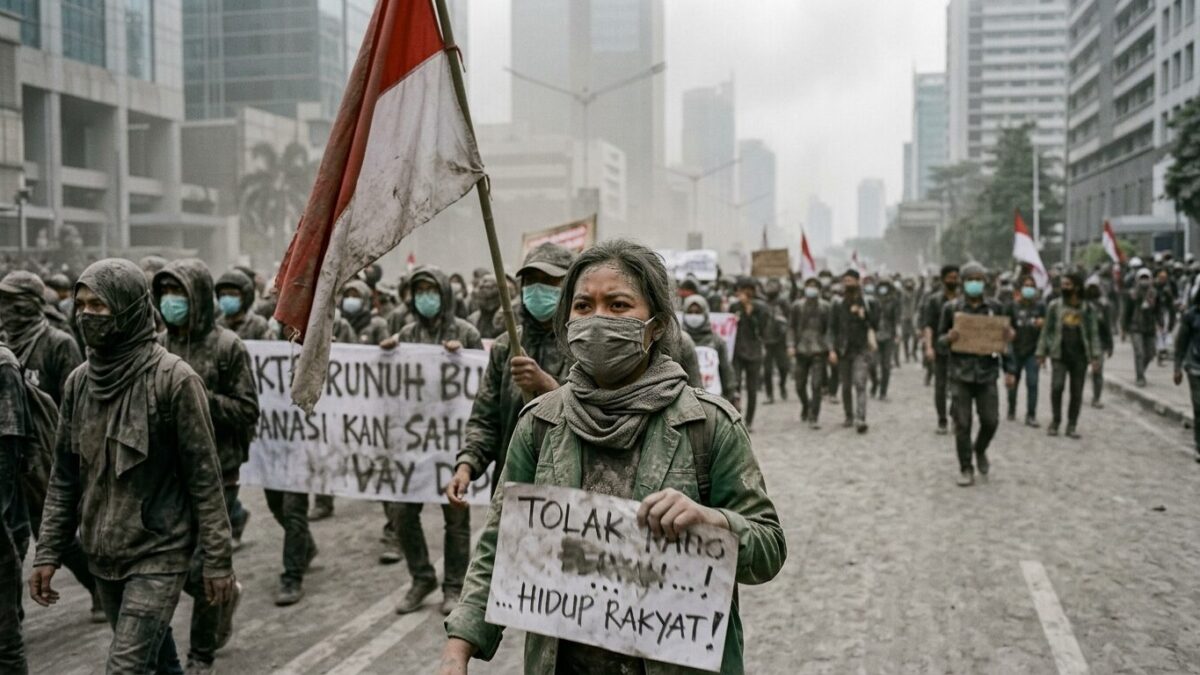 Jakarta Protests Persist Despite Volcanic Ash Fallout