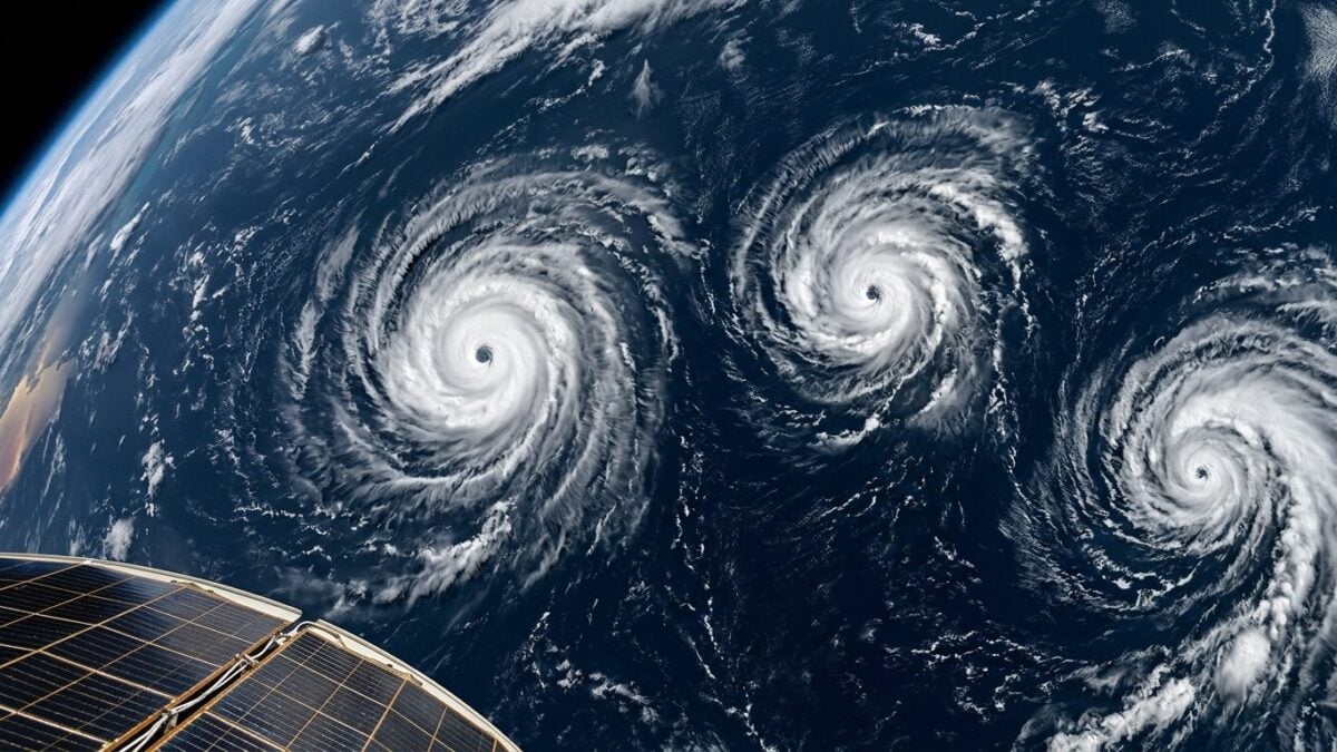 Three hurricanes spin in the Pacific as El Niño drives a rare burst of storm activity