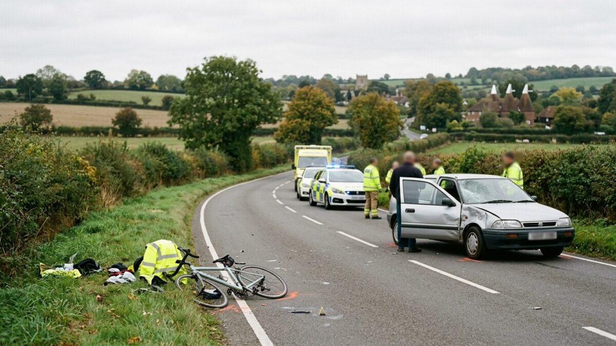 Two cyclists killed after car ploughs into group in Kent; three arrested