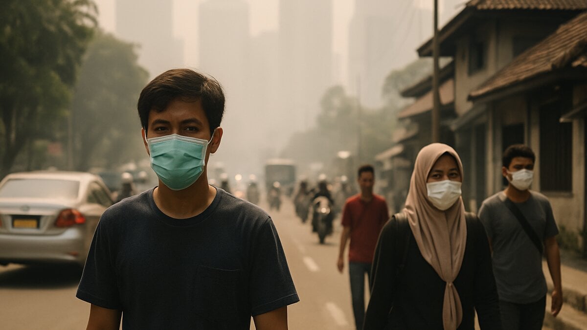 Kalimantan Fire Smoke Reaches Jakarta; BMKG Urges Masks