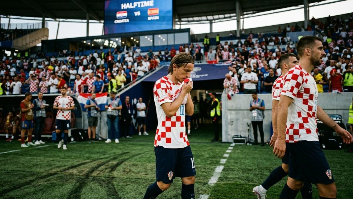 Croatia Rally Levels Nations League Match Against Spain at Halftime