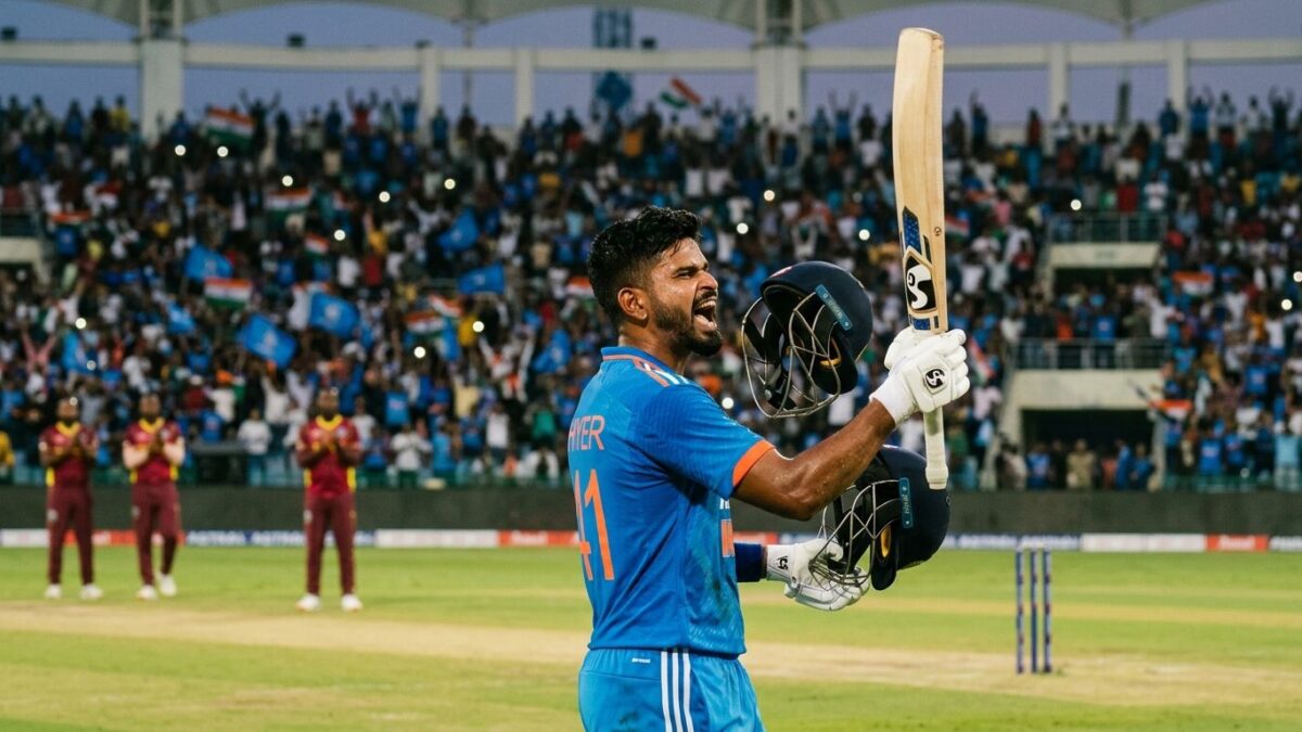 India’s Shreyas Iyer Hits Maiden T20I Century in 32-Ball Win