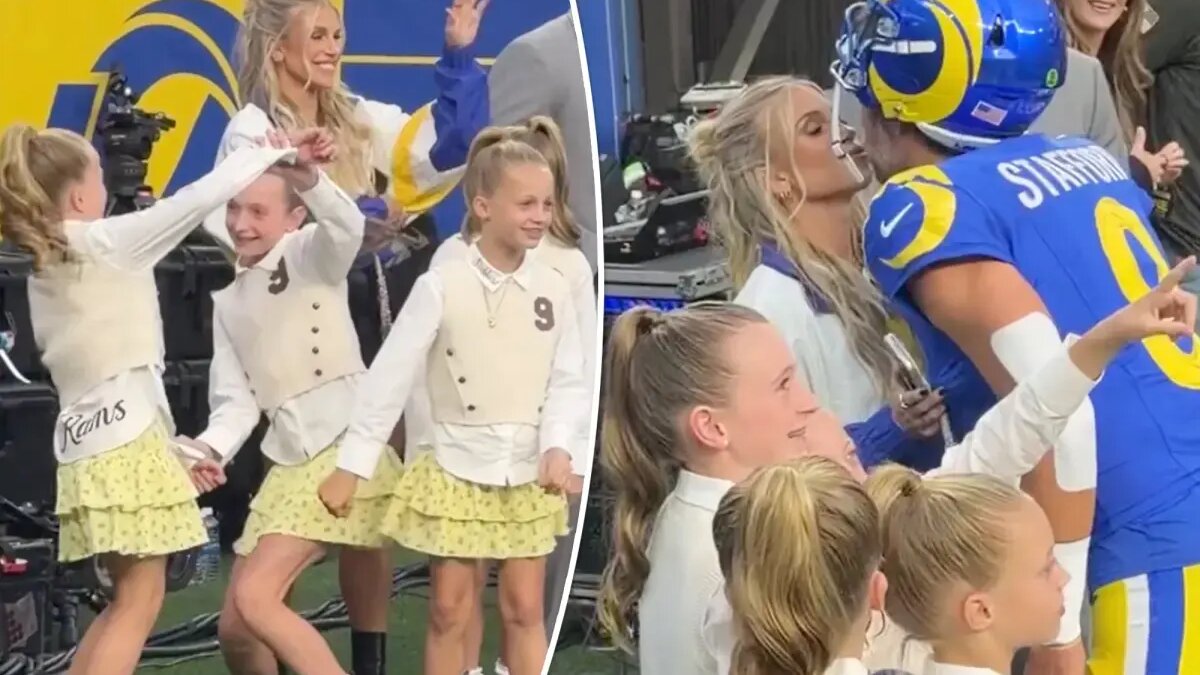 Matthew Stafford’s Wife Shares Pregame Kiss Before Rams-Bills
