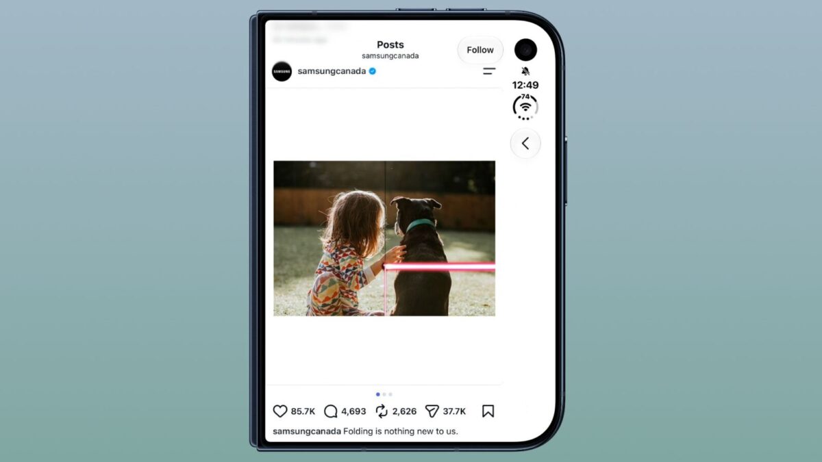 Samsung Mocks iPhone Duo Display Cracks in Instagram Campaign