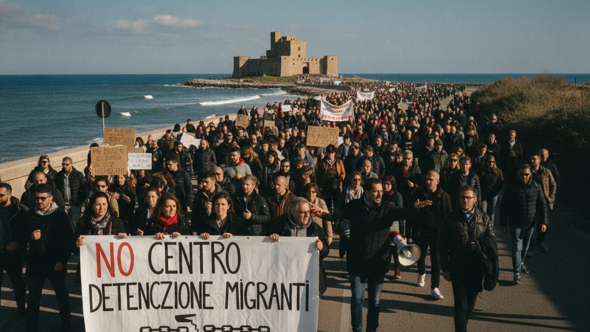 Thousands March in Castel Volturno Against Planned Migrant Detention Center