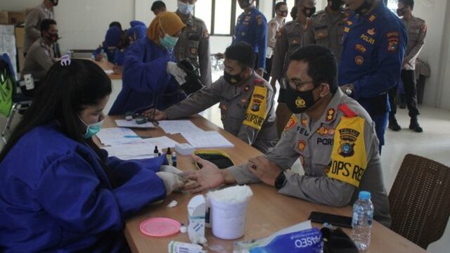 Dalam Rangka HUT Polairud ke 70, Polres Bangka Barat Laksanakan Kegiatan Donor Darah