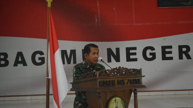 Kasrem 045/GAYA Buka Latihan BIMTEK Sisfopers dan Sisfolog Online