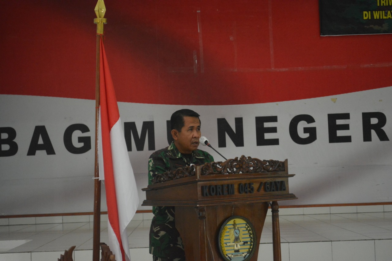 Kasrem 045/GAYA Buka Latihan BIMTEK Sisfopers dan Sisfolog Online