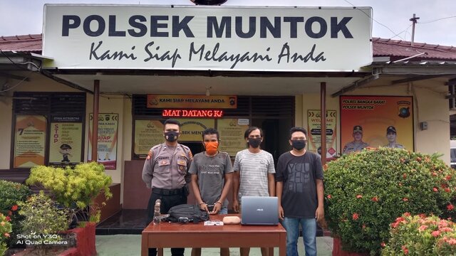 Unit Reskrim-Intel Polsek Muntok berhasil membekuk Pembobol Rumah Sari Satriani