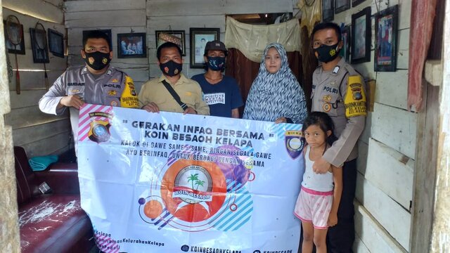 Tim KOIN Besaoh Polsek Kelapa Bantu Warga Yang Alami Penyakit Thalasemia