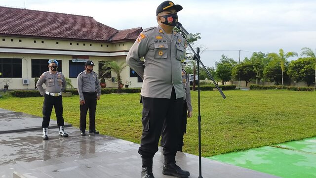 Kabag Ops Polres Bangka Barat Himbau Anggota Untuk Menerapkan Protokol Kesehatan