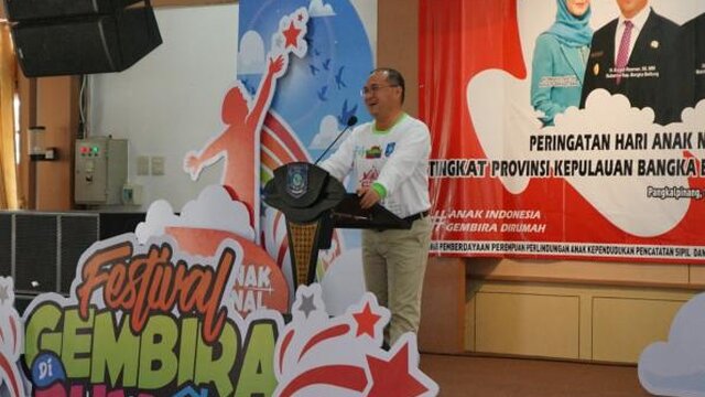 Gubernur Babel Hadiri Peringatan Hari Anak Nasional Tingkat Provinsi Babel