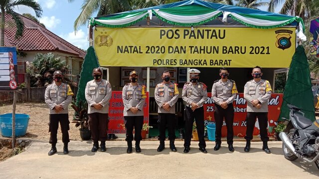 Operasi Lilin 2020, Polres Bangka Barat Dirikan Pos Pengamanan, Pelayanan, dan Pantau