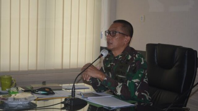 Korem 045/Gaya Gelar Rapat Evaluasi Program Kerja dan Anggaran Tahun 2020