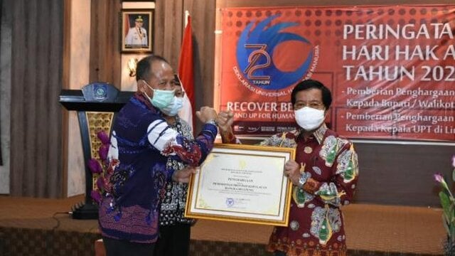 Babel Raih Penghargaan Pendorong Daerah Peduli HAM