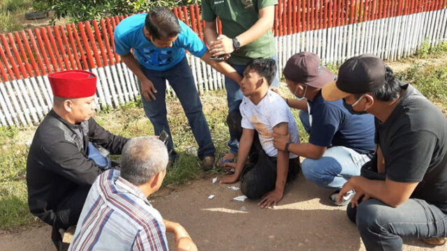 Jajaran Polsek Keluang Tangkap Pengedar Narkoba Jenis Sabu