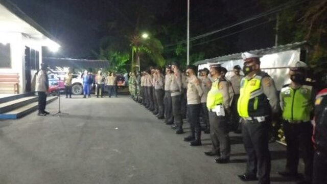 Jelang Tahun Baru 2021, Polres Bangka Barat Melaksakan Patroli Sekala Besar