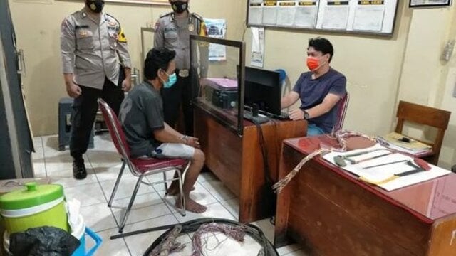 Satreskrim Polresta Banyumas Berhasil Menangkap Pencuri Kabel Jaringan Telkom