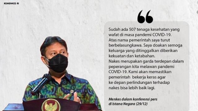Menkes Budi Gunadi Sadikin Mengajak Semua Pihak Untuk proaktif Dalam Upaya Pencegahan Covid-19