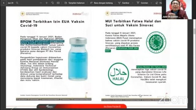 Fadjroel Rachman: Presiden dan Tenaga Kesehatan Disuntik Vaksin Produksi Sinovac
