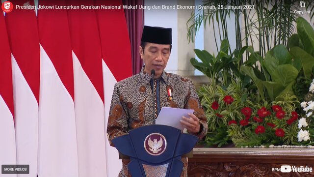 Presiden Jokowi Luncurkan Gerakan Nasional Wakaf Uang Dan Resmikan Brand Ekonomi Syariah