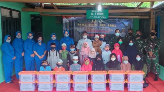 Peringati Hari Darma Samudera 2021, Danlanal Babel Laksanakan Baksos