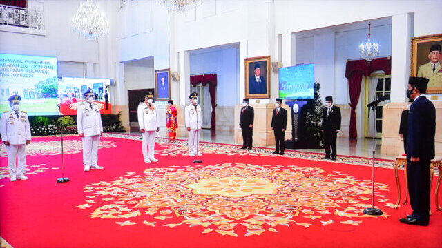 Presiden Lantik Gubernur dan Wakil Gubernur Kaltara dan Sulut Masa Jabatan 2021-2024
