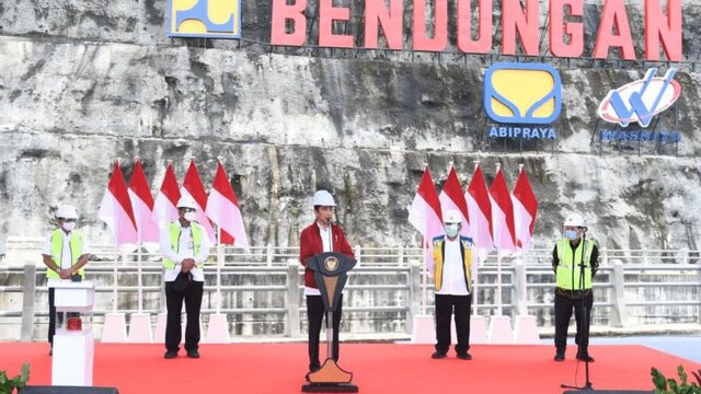 Presiden Joko Widodo Resmikan Bendungan Tapin Kalimantan Selatan