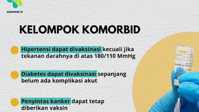 Lansia dan Kelompok Komorbid Bisa Divaksinasi COVID-19