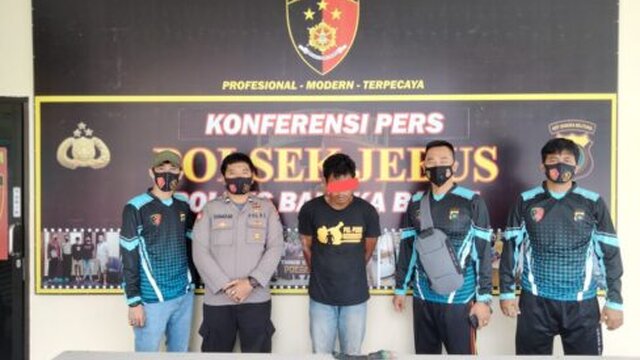 UNIT RESKRIM POLSEK JEBUS POLRES BANGKA BARAT RINGKUS PELAKU PENGANIAYAAN