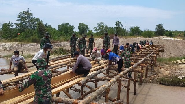 Polres Bangka Barat Dukung TMMD ke 110 Kodim 0431