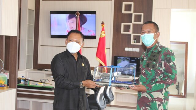 Danrem 045/Gaya Terima Silaturahmi Kebangsaan Ketua DPRD Babel