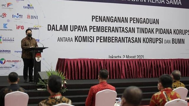 Erick Thohir Hadiri Acara PKS Antara KPK dan BUMN