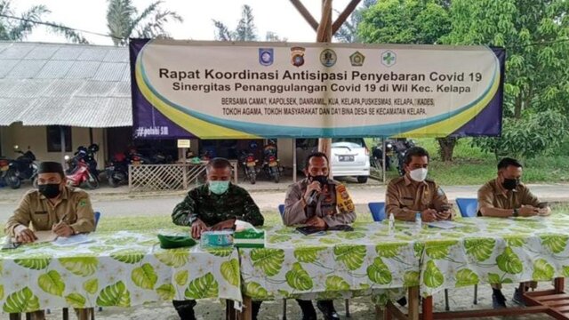 Penyebaran Covid-19 di Kelapa Meningkat, Polsek Kelapa Gelar Rakor