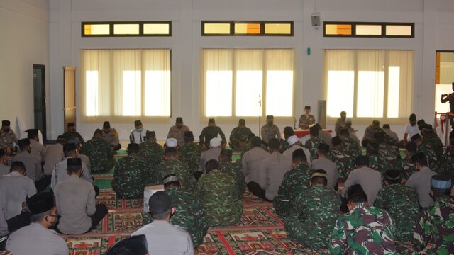 TNI dan Polri di Babel Doa Bersama, Musibah Tenggelamnya KRI Nanggala 402