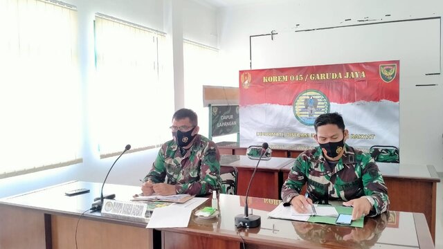 Korem 045/Gaya Upayakan Purnawirawan dan Warakawuri Segera di Vaksin