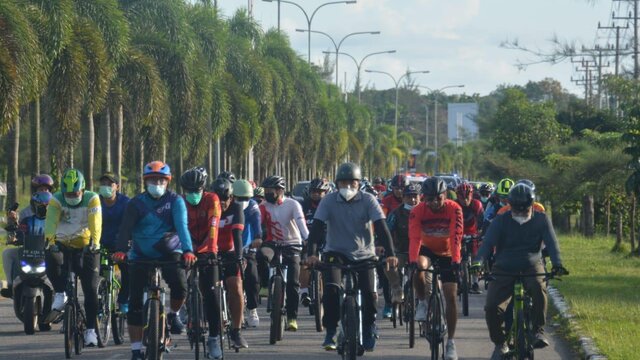 TNI AL Babel Ikuti Gowes dan Latihan Tembak Bersama Forkompimda